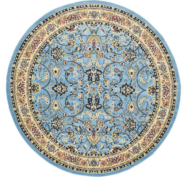 8' x 8' Kashan Design Round Rug