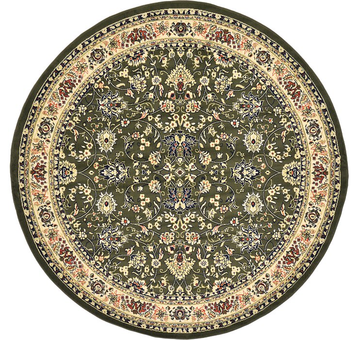 8' x 8' Kashan Design Round Rug