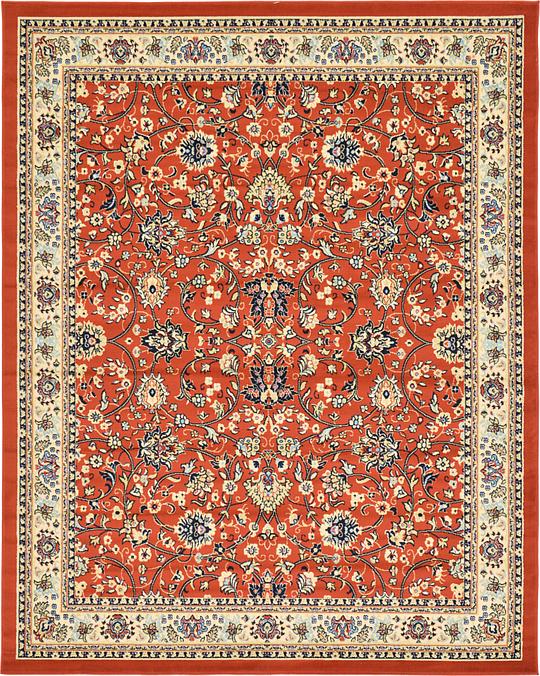 Terracotta 8' x 10' Kashan Design Rug Area Rugs eSaleRugs