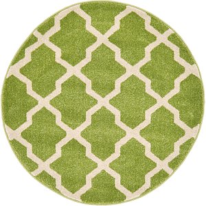 Unique Loom 3' 3 x 3' 3 Trellis Round Rug