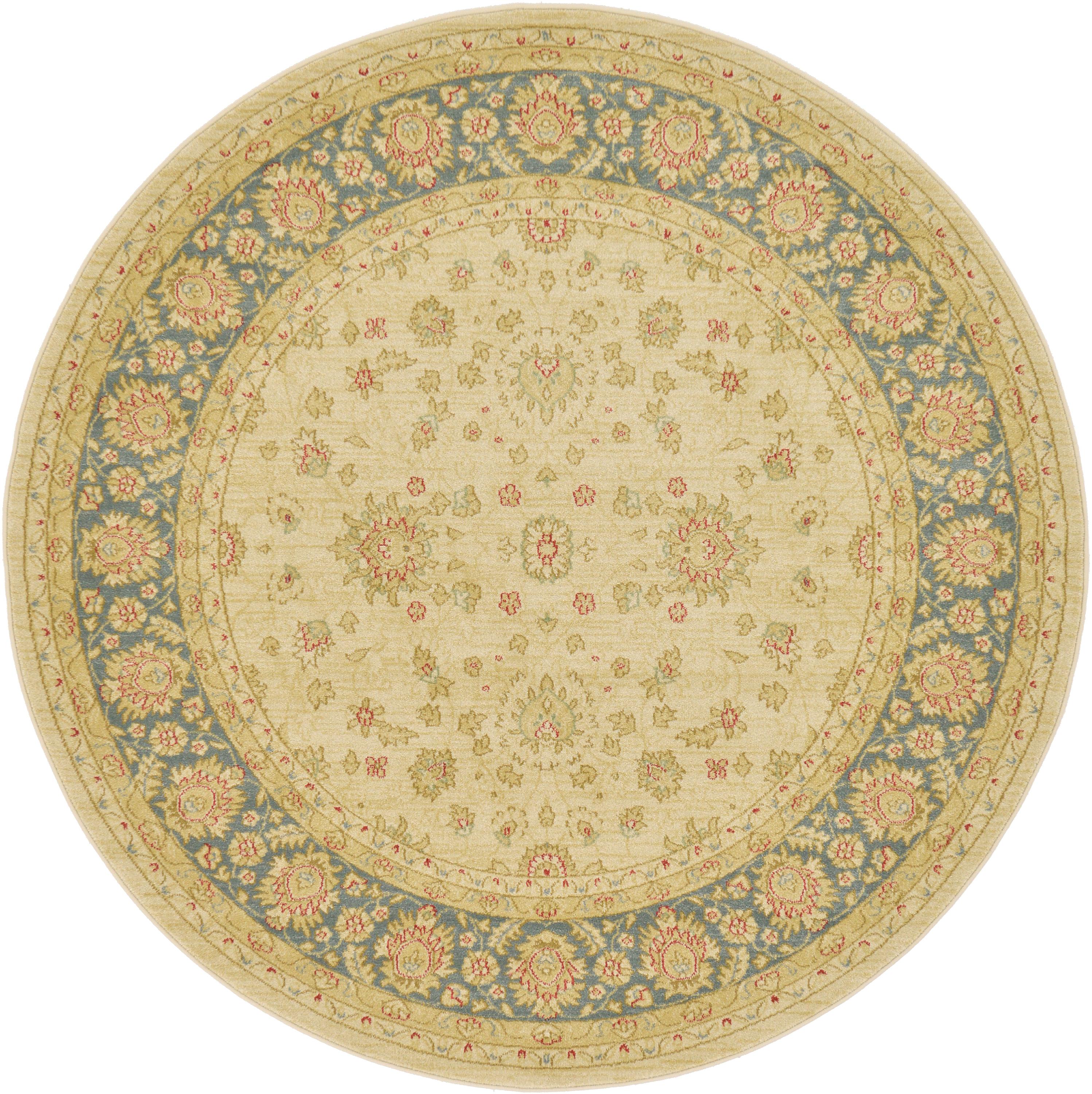 Cream 6' x 6' Kensington Round Rug eSaleRugs