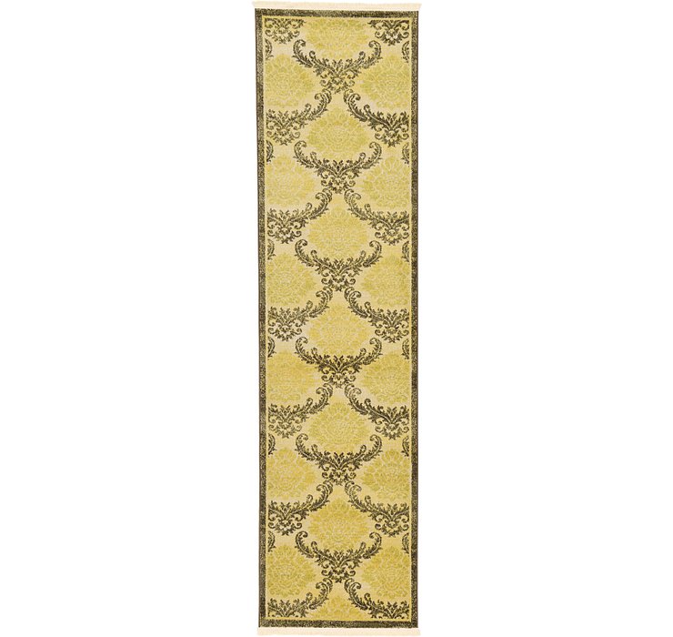 2' 7 x 10' Damask Runner Rug