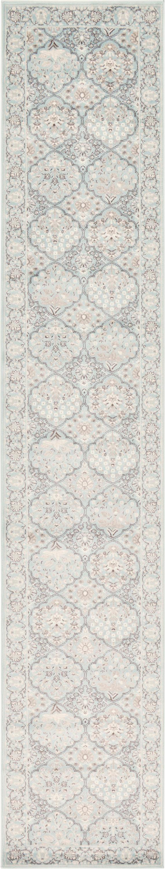 Light Blue 3' x 16' 5 Bakhtiar Runner Rug eSaleRugs