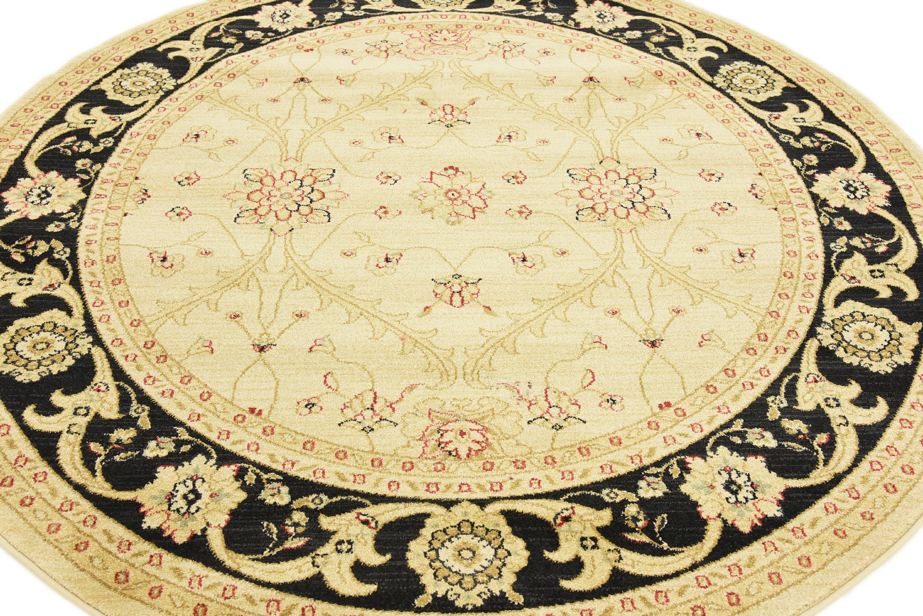 Cream 6' x 6' Kensington Round Rug Area Rugs eSaleRugs