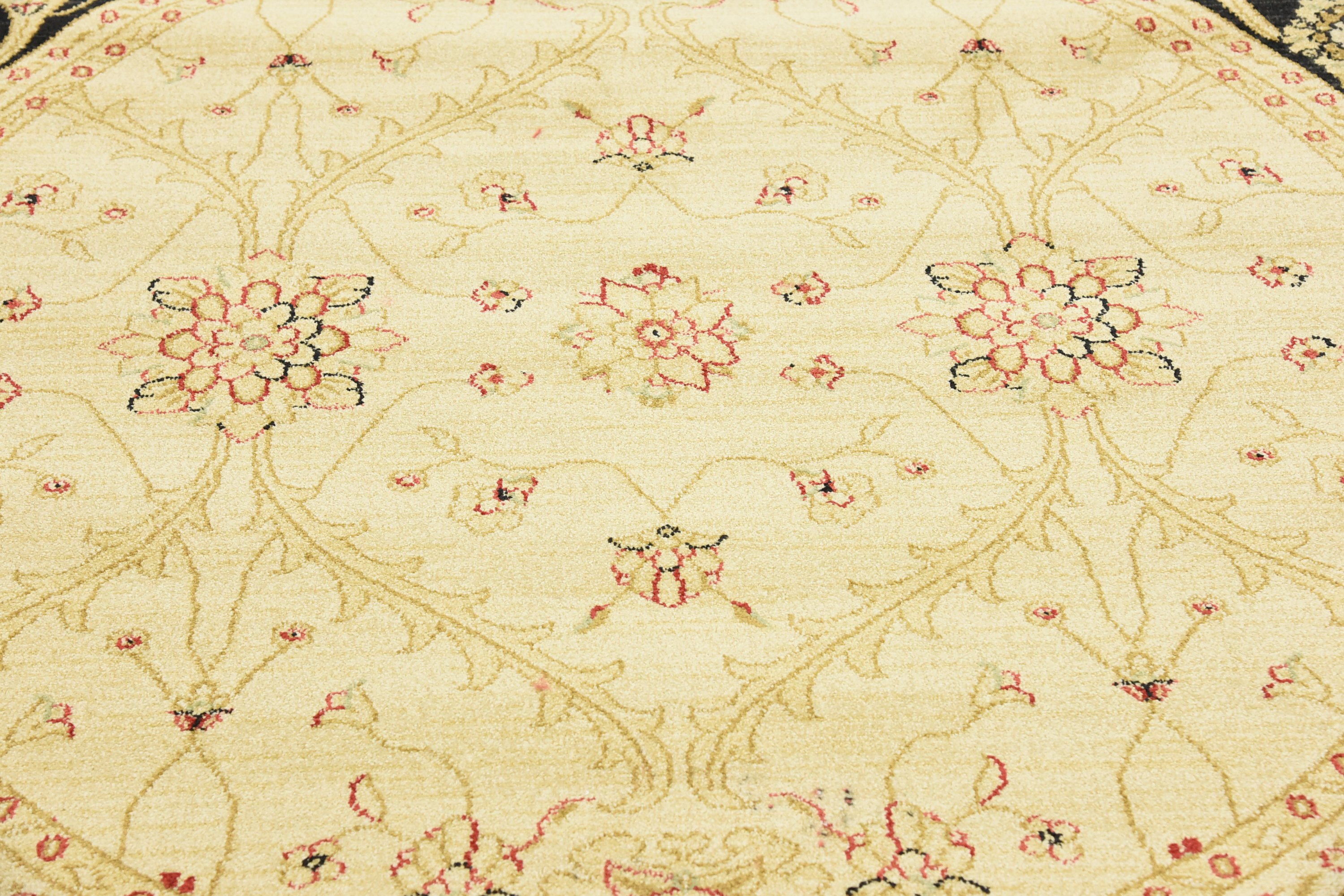 Cream 6' x 6' Kensington Round Rug Area Rugs eSaleRugs