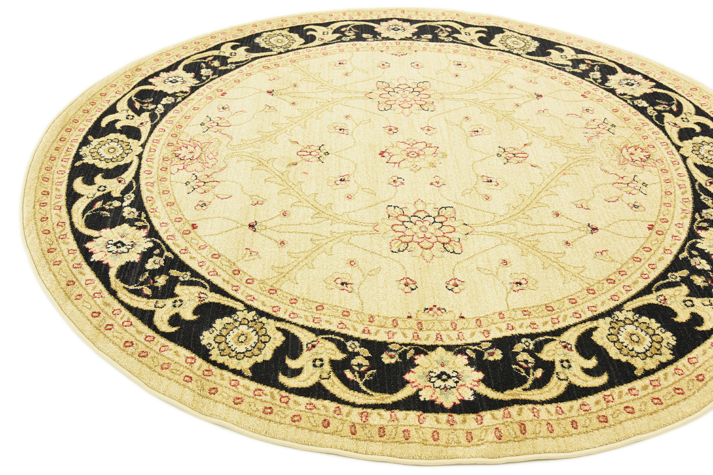 Cream 6' x 6' Kensington Round Rug Area Rugs eSaleRugs