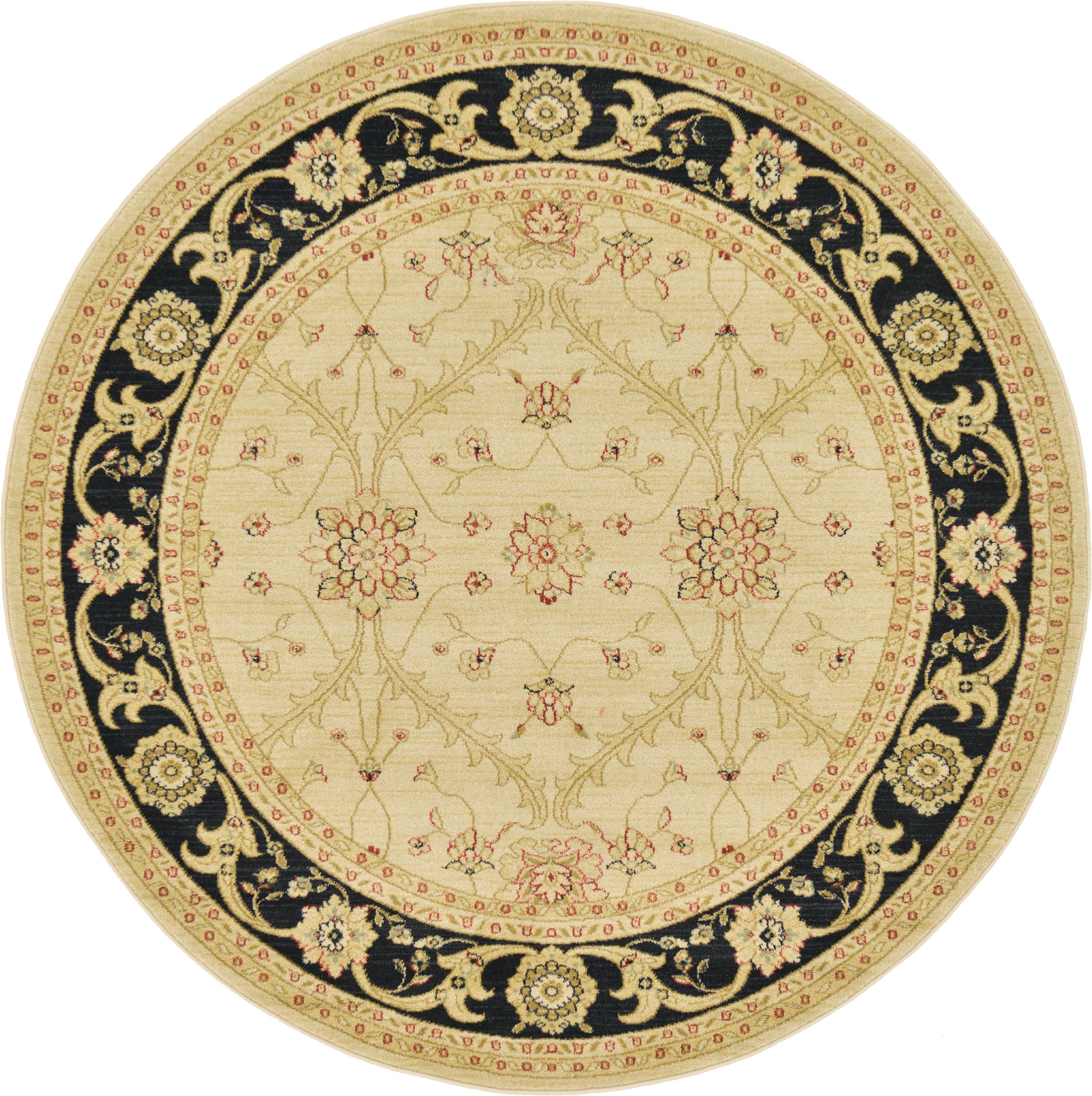Cream 6' x 6' Kensington Round Rug Area Rugs eSaleRugs