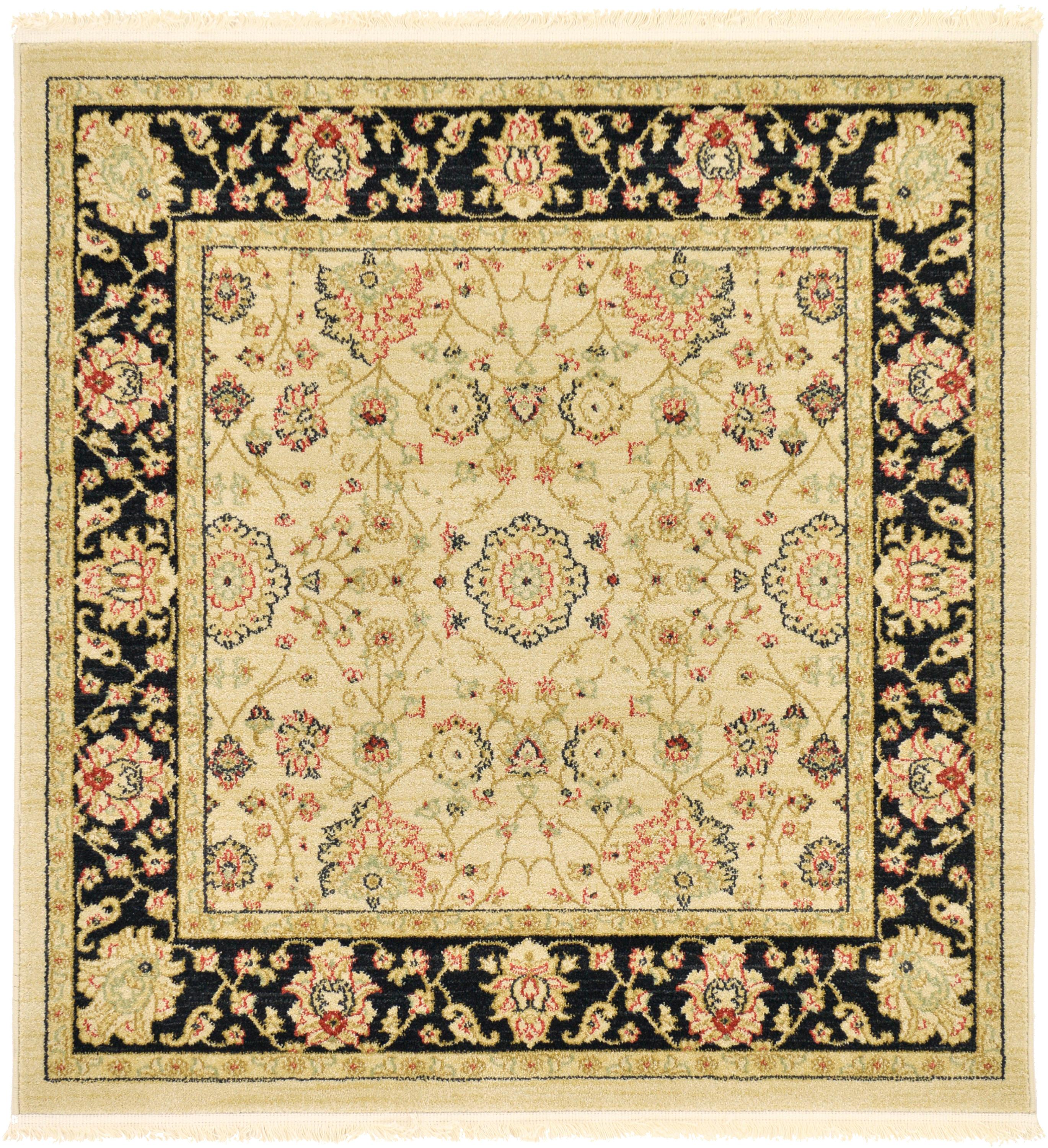 Cream 4' x 4' Kensington Square Rug eSaleRugs