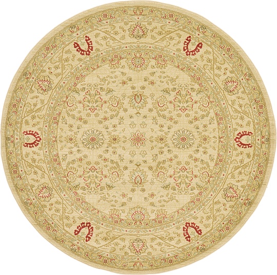 Cream 6' x 6' Kensington Round Rug Area Rugs eSaleRugs