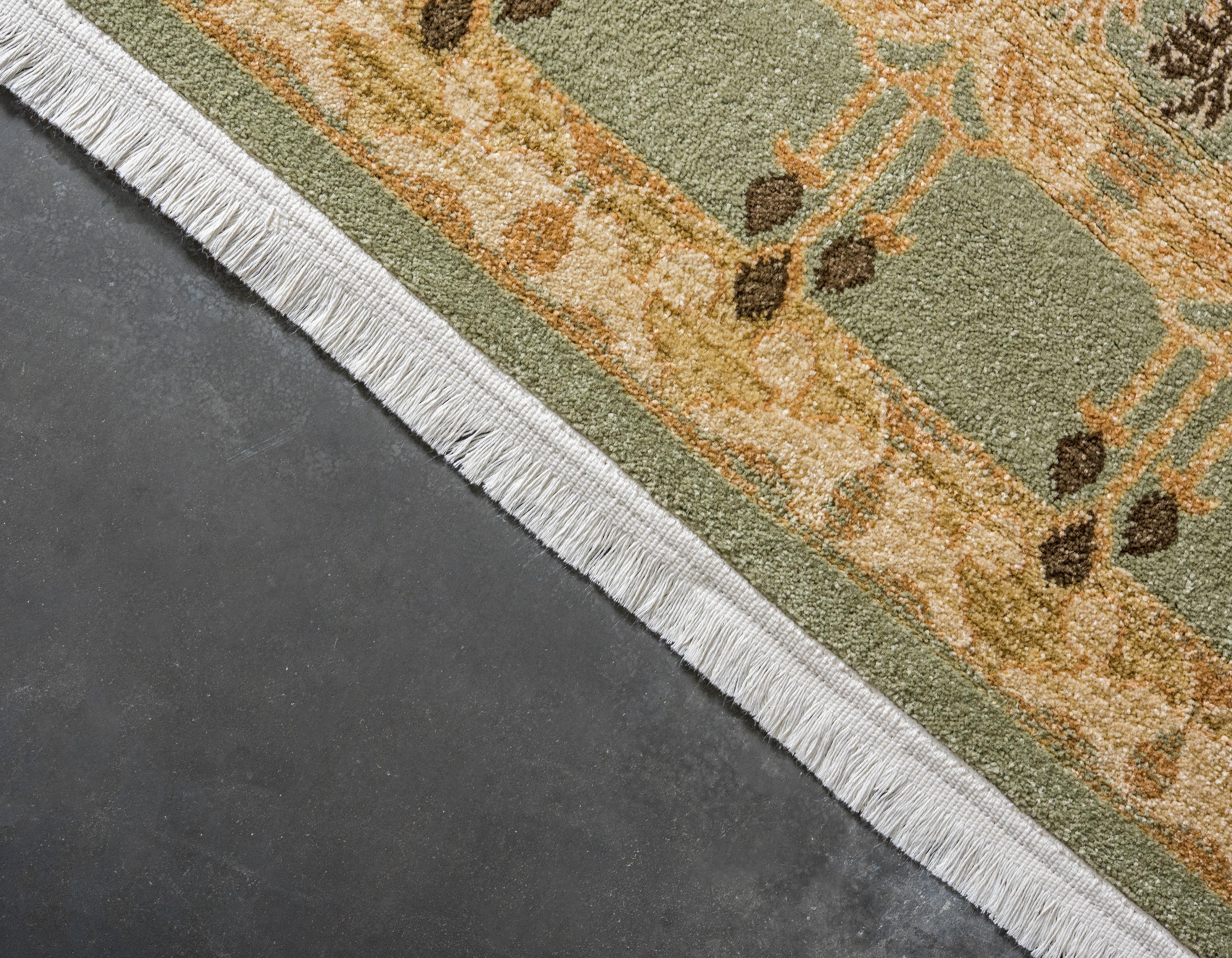 Light Green 9' x 12' Kensington Rug iRugs UK