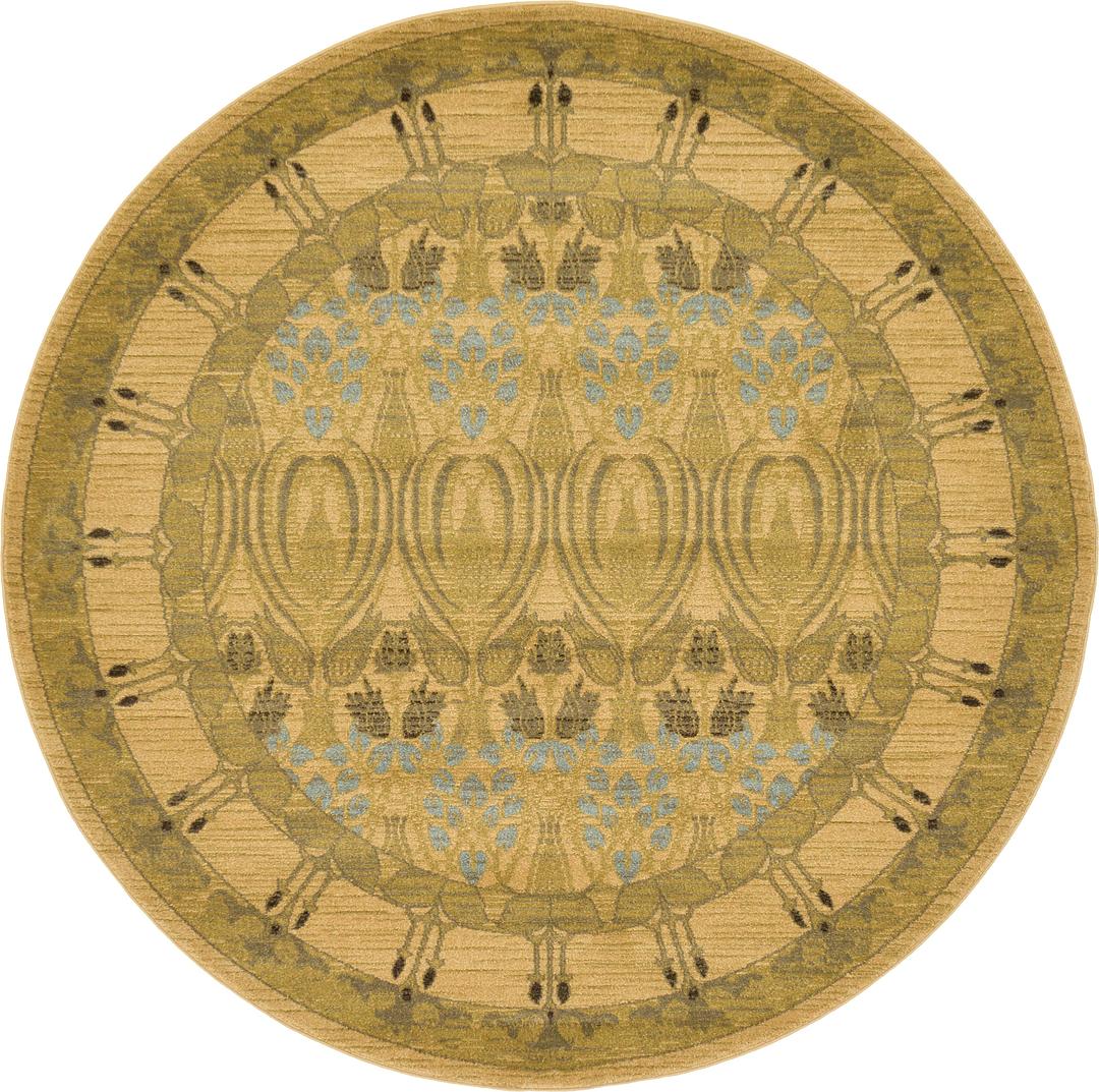 Tan 6' x 6' Kensington Round Rug Area Rugs eSaleRugs
