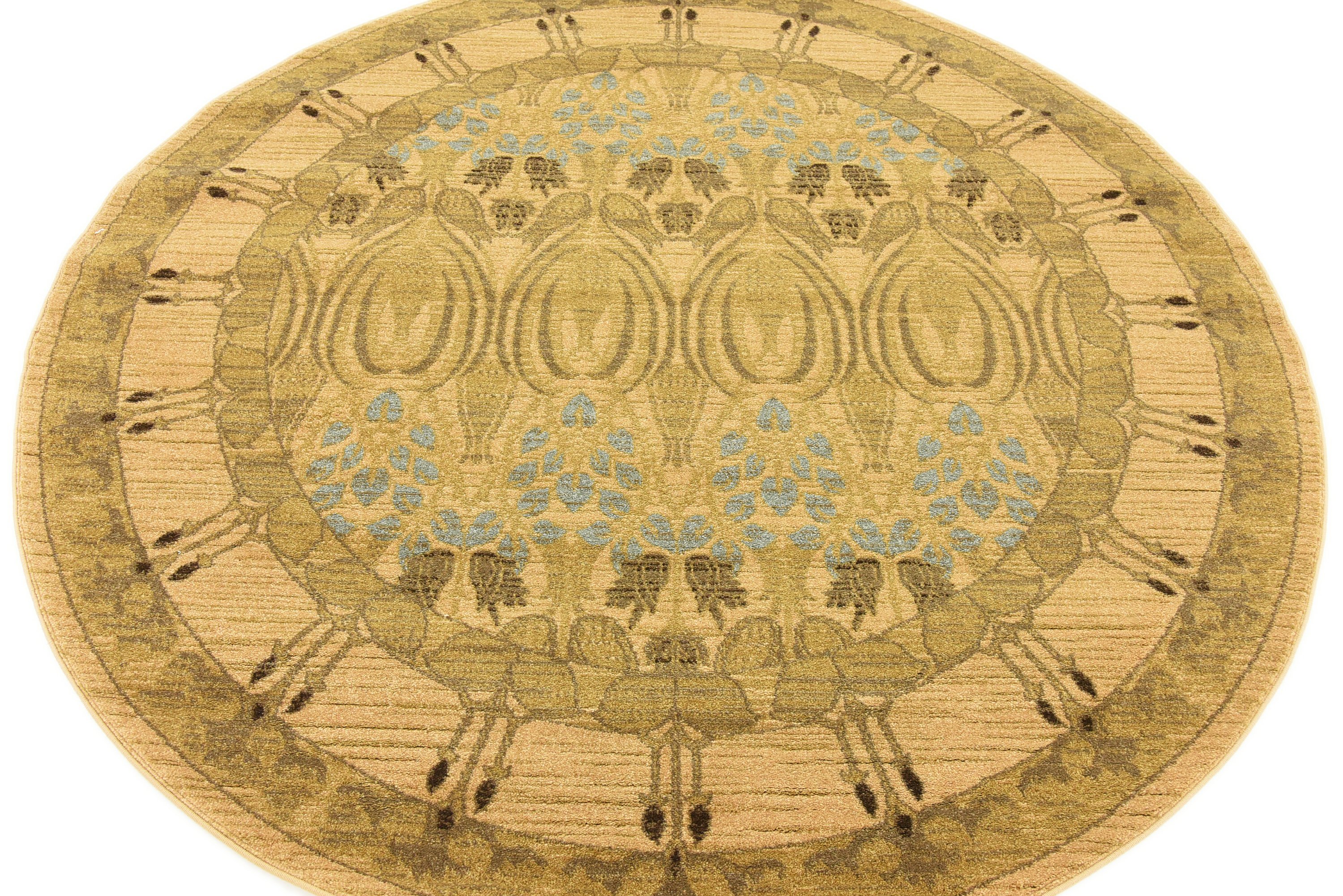 Tan 6' x 6' Kensington Round Rug Area Rugs eSaleRugs