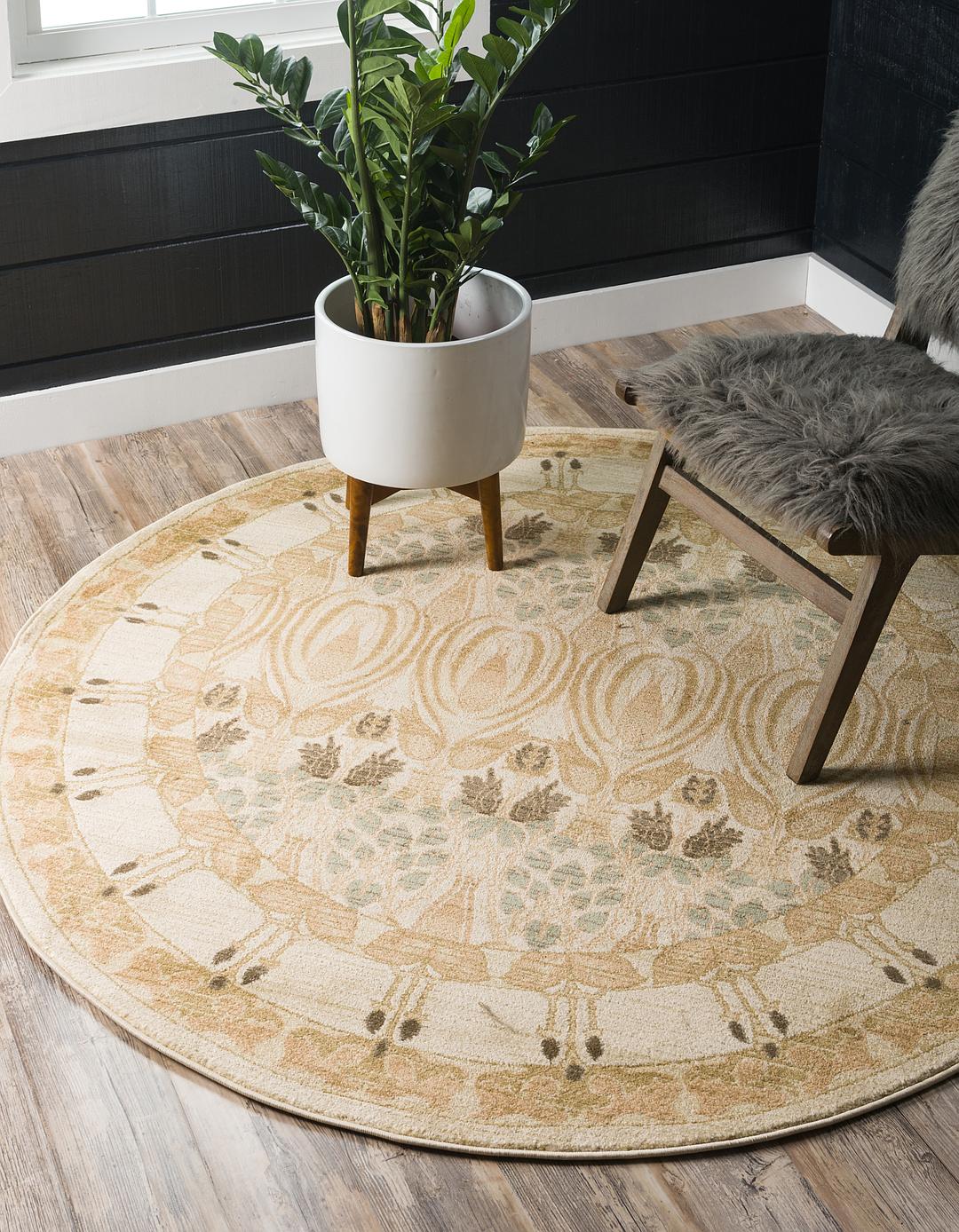 Cream 6 X Kensington Round Rug Area Rugs Irugs Uk Main 6 X Kensington Round Rug Photo
