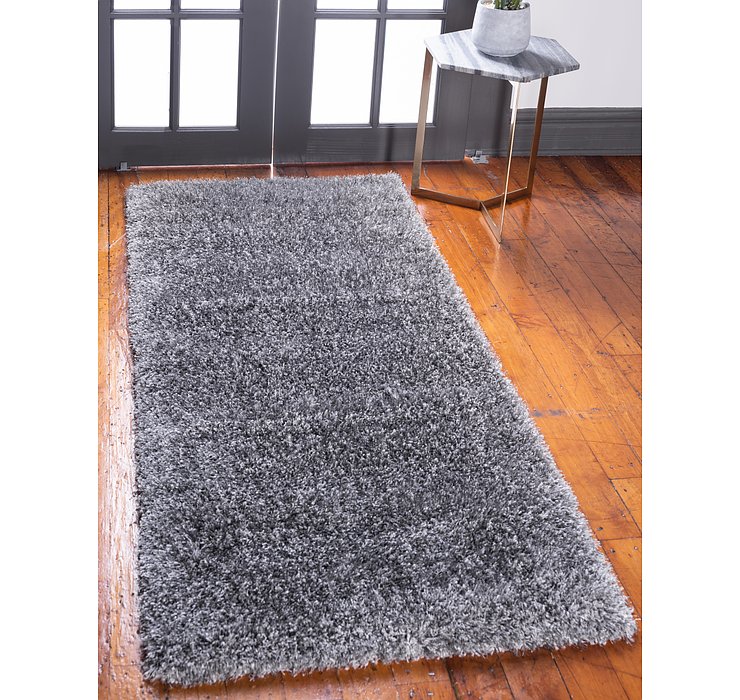 2' 7 x 6' Luxe Solid Shag Runner ...