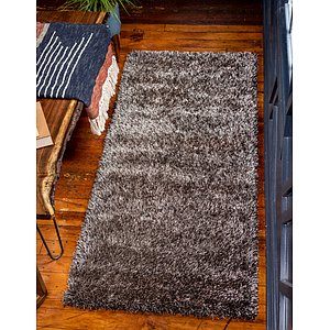 2' 7 x 10' Luxe Solid Shag Runner ...