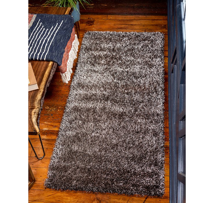 2' 7 x 10' Luxe Solid Shag Runner ...