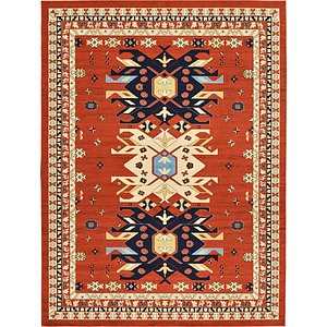 9' 10 x 13' Heriz Design Rug