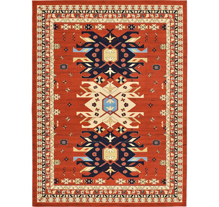 9' 10 x 13' Heriz Design Rug