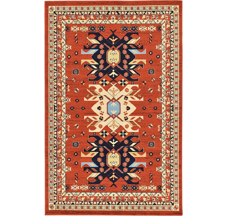 5' x 8' Heriz Design Rug