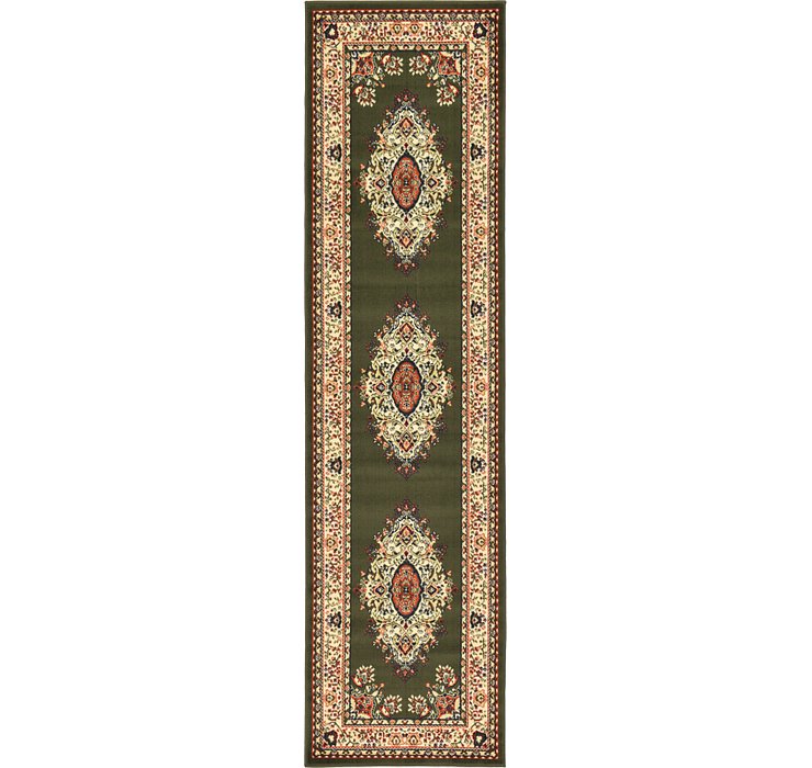 2' 7 x 10' Mashad Design Runner Rug