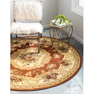 245cm x 245cm Classic Aubusson Round ...