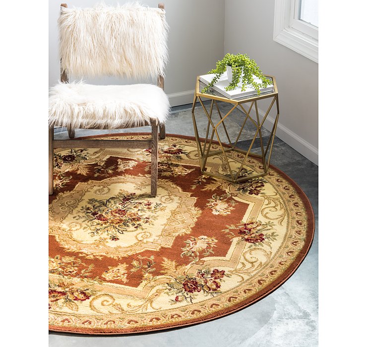 8' x 8' Classic Aubusson Round ...