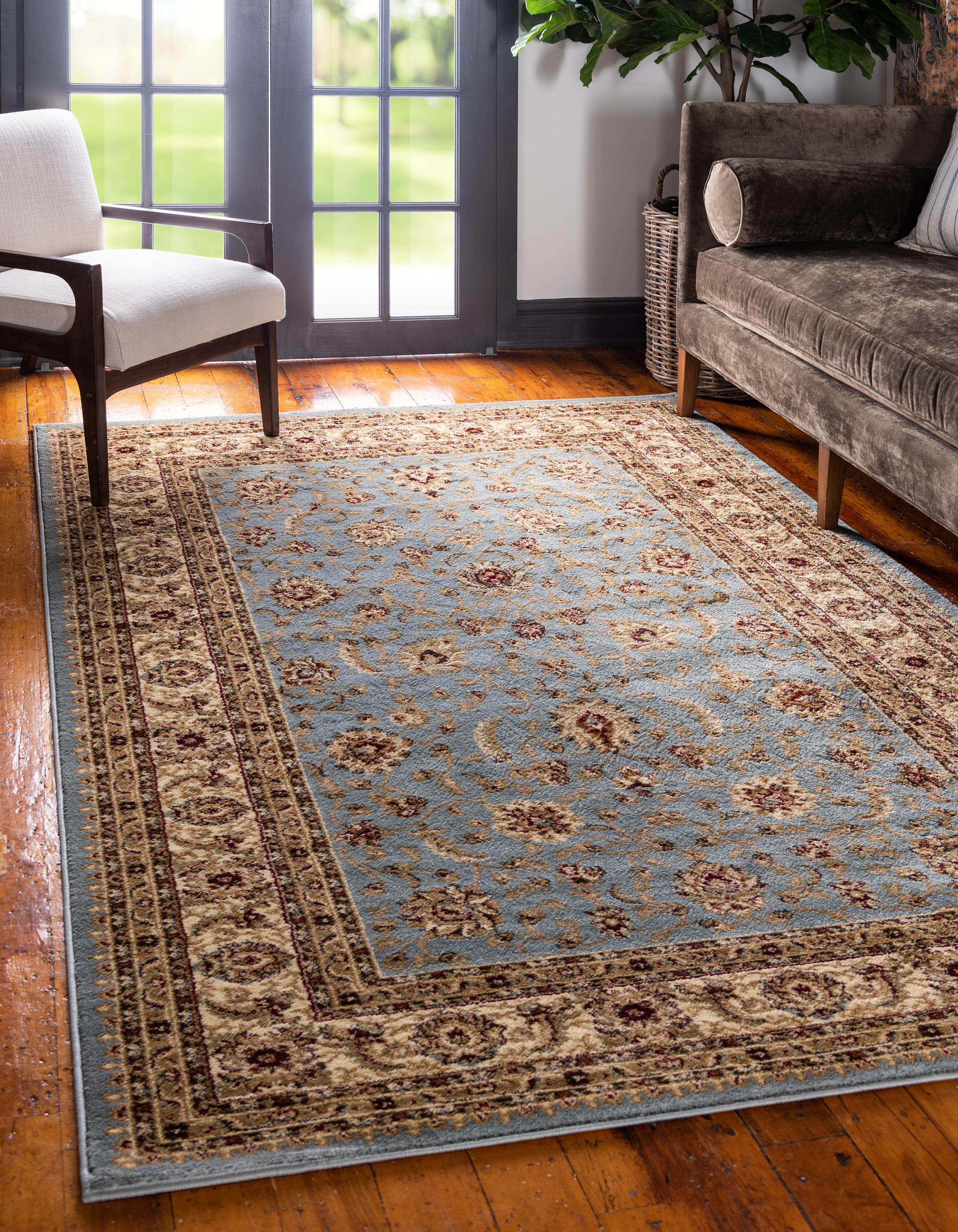 Light Blue 8' x 11' 4 Classic Agra Rug Area Rugs eSaleRugs