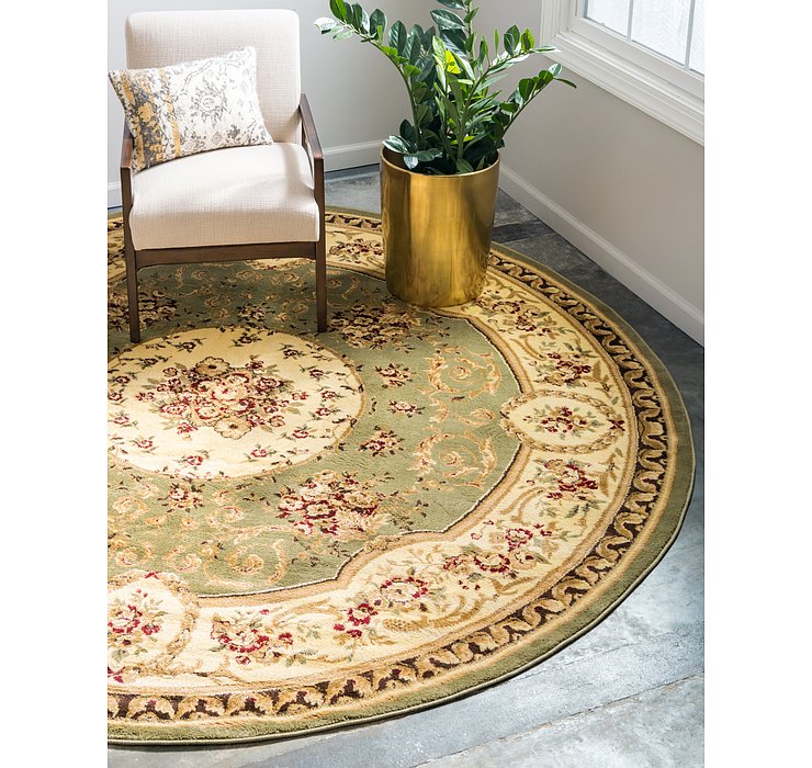 8' x 8' Classic Aubusson Round ...