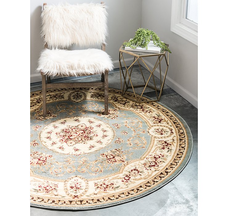8' x 8' Classic Aubusson Round ...
