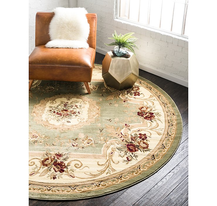 6' x 6' Classic Aubusson Round ...