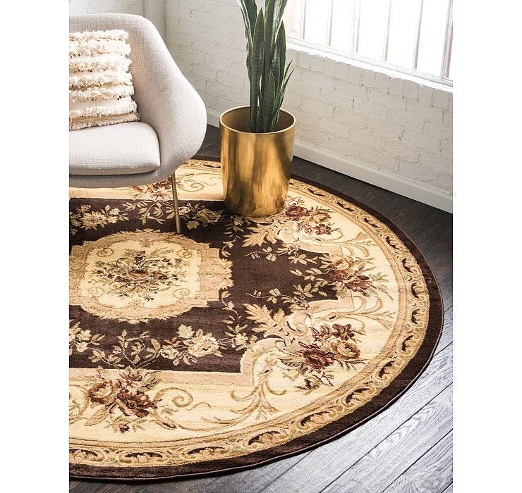 6' x 6' Classic Aubusson Round ...