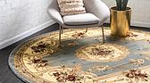 6' x 6' Classic Aubusson Round Rug thumbnail