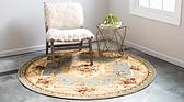 6' x 6' Classic Aubusson Round Rug thumbnail