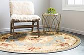 6' x 6' Classic Aubusson Round Rug thumbnail