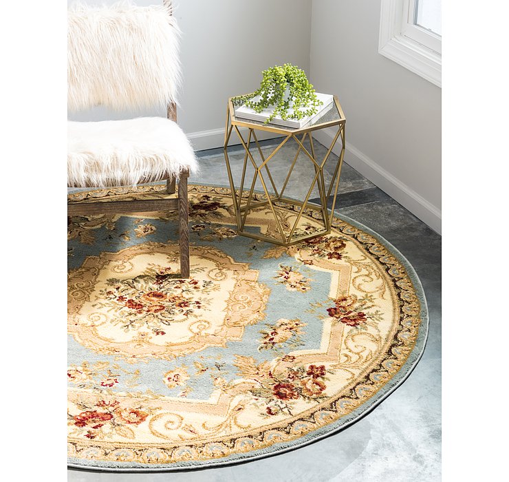 8' x 8' Classic Aubusson Round ...