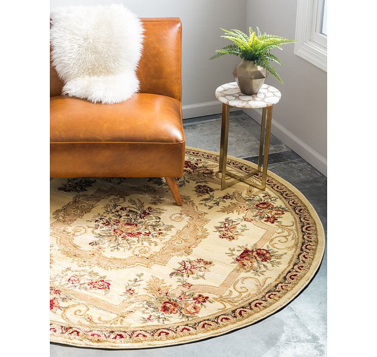 8' x 8' Classic Aubusson Round ...