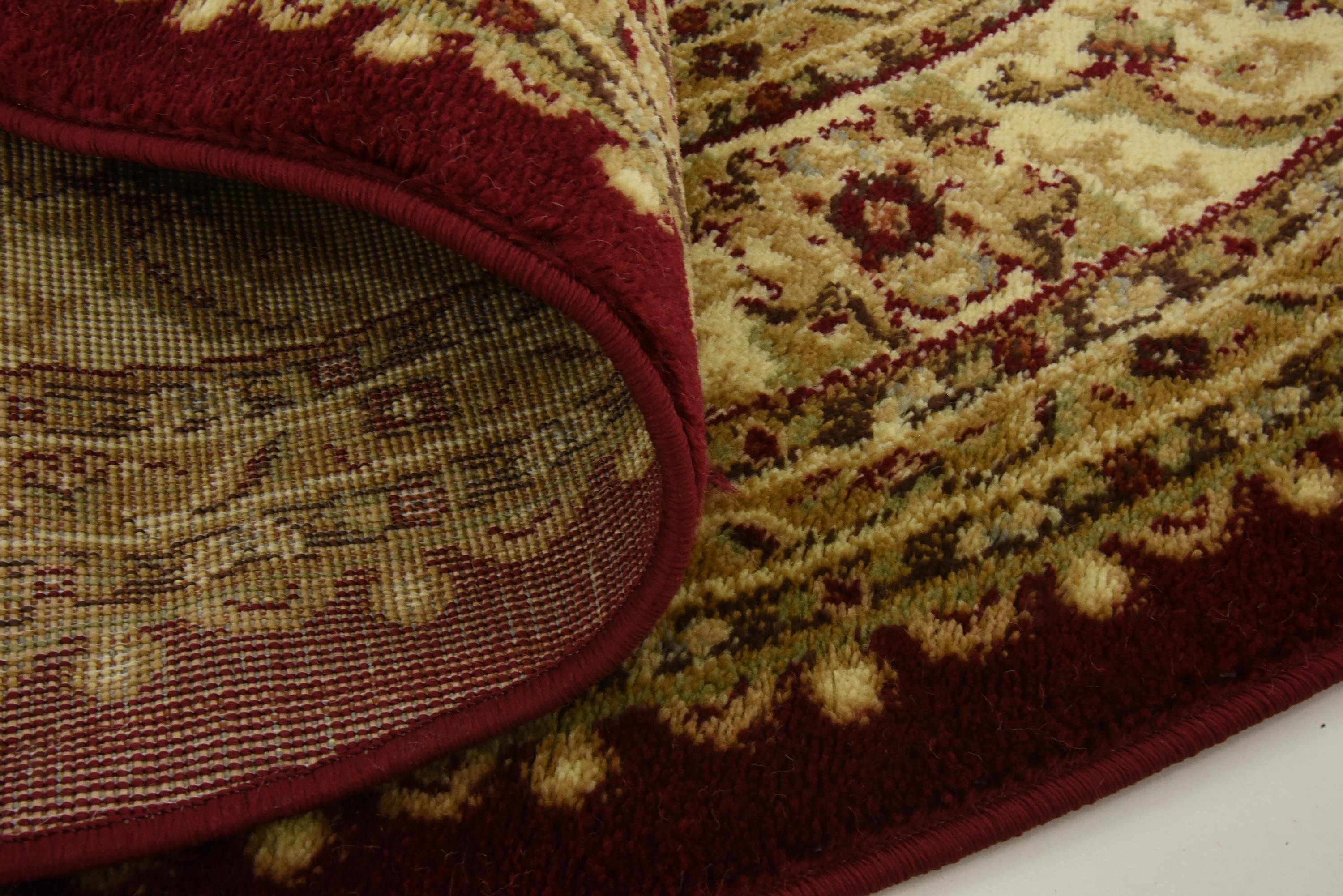 Red 6' x 6' Classic Agra Round Rug eSaleRugs