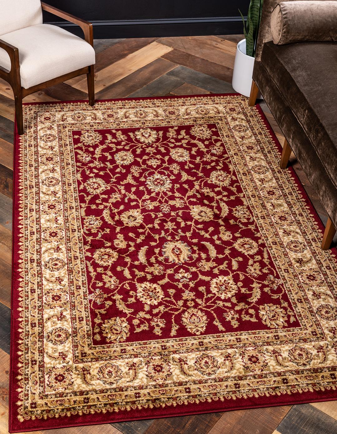 Red 8' x 10' Classic Agra Rug iRugs UK