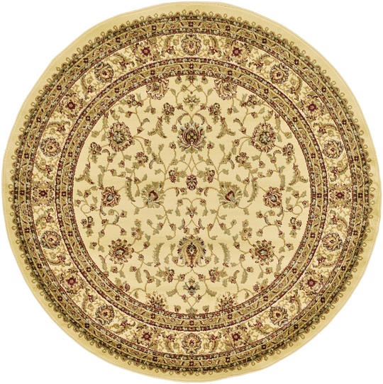 Cream 6' x 6' Classic Agra Round Rug Area Rugs eSaleRugs