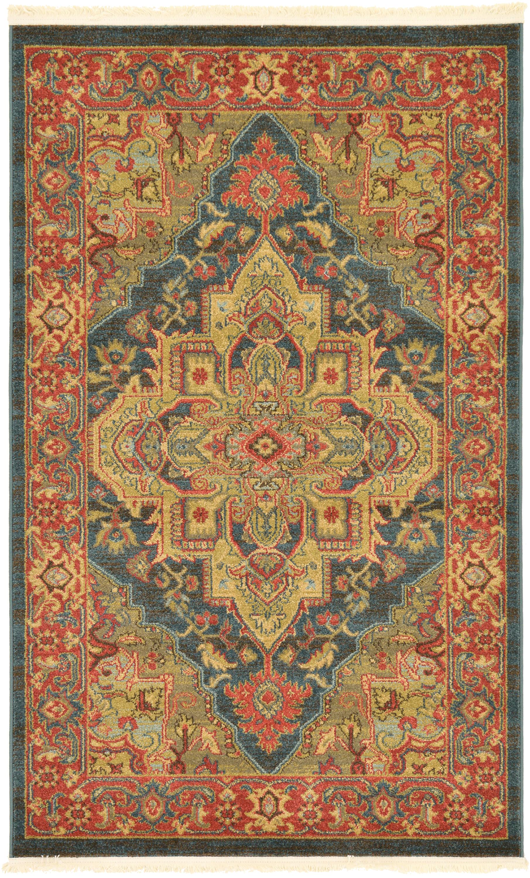 Navy Blue 3' 3 x 5' 3 Serapi Rug eSaleRugs