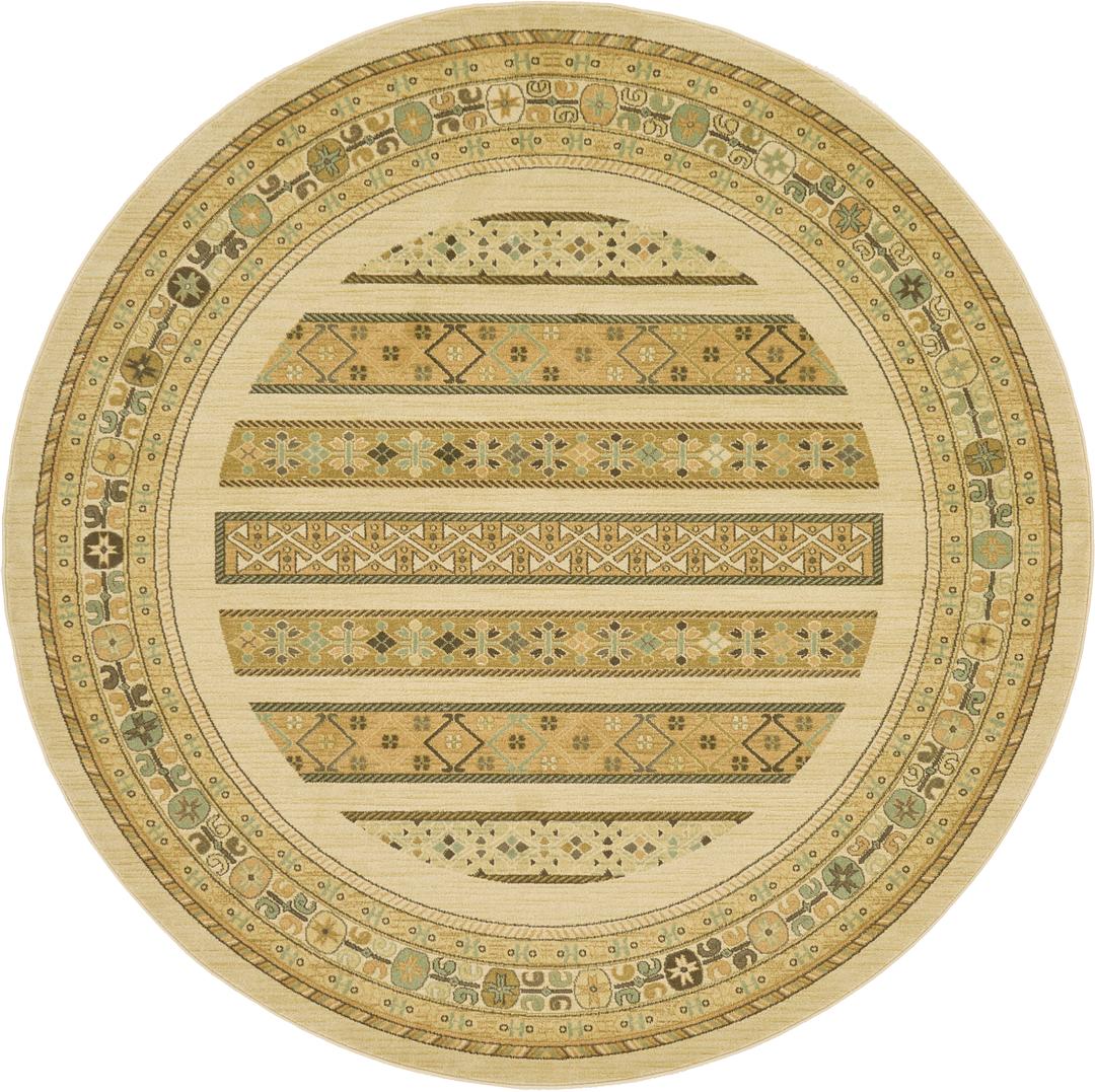Ivory Unique Loom 8 X Fars Round Rug Area Rugs Com Main Unique Loom 8 X Fars Round Rug Photo
