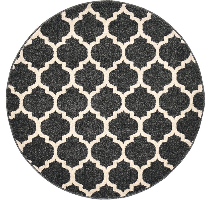 3' 3 x 3' 3 Lattice Round Rug