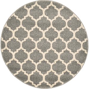 Unique Loom 3' 3 x 3' 3 Trellis Round Rug