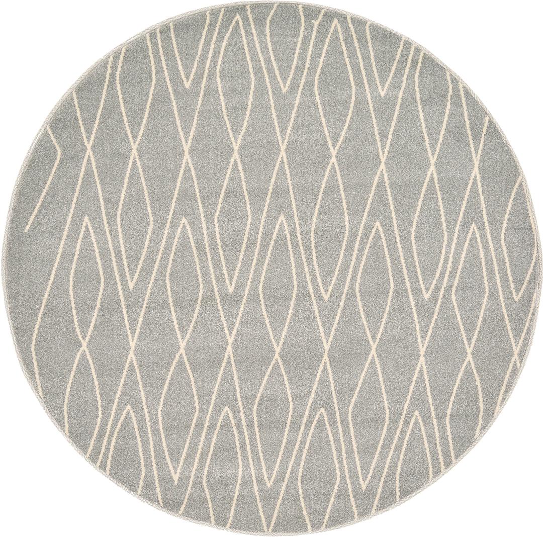 Gray 6' x 6' Tangier Round Rug Area Rugs eSaleRugs