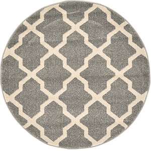 Unique Loom 3' 3 x 3' 3 Trellis Round Rug