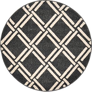 Unique Loom 3' 3 x 3' 3 Trellis Round Rug
