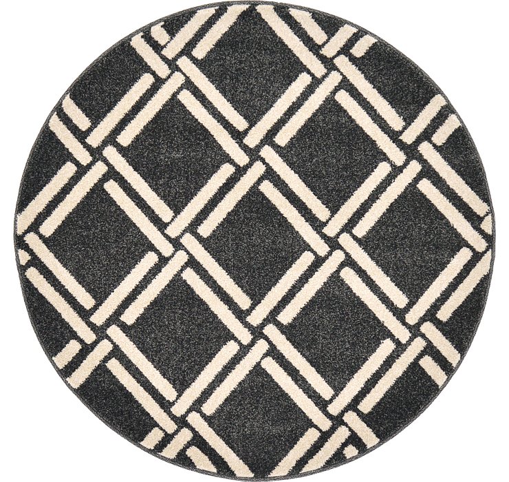 3' 3 x 3' 3 Lattice Round Rug