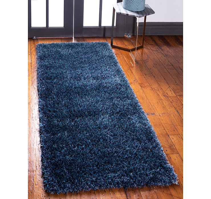 2' 7 x 6' Luxe Solid Shag Runner ...