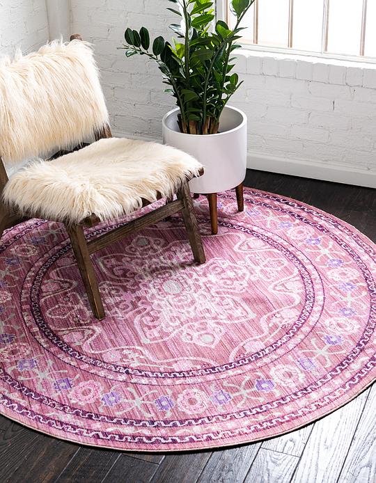 Pink 183cm X Aqua Round Rug Area Rugs Irugs Nz Main Image Of Rug