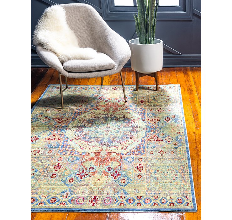 8' x 10' Aqua Rug